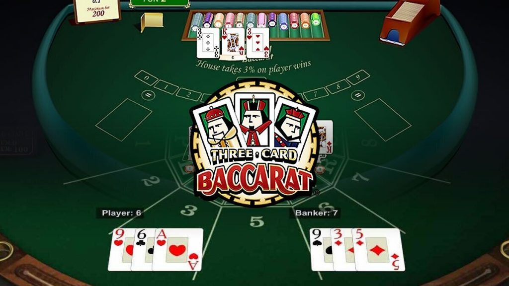 3 tarjetas Baccarat