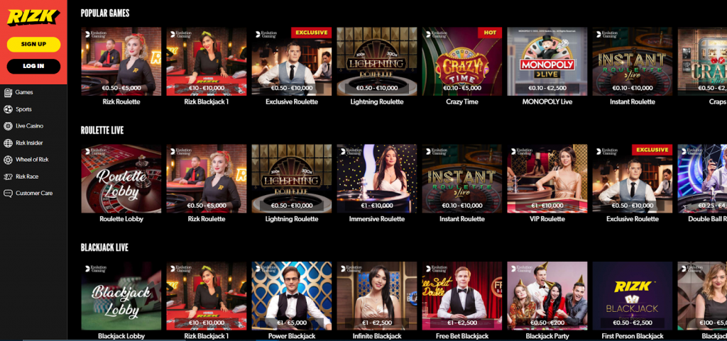 Play Baccarat Online at Rizk Casino