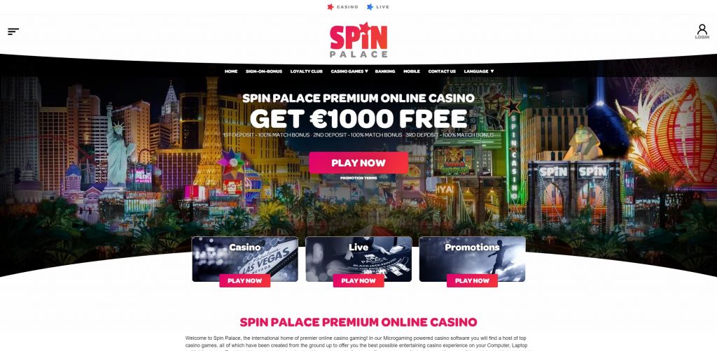 Spin Palace Cassino Online