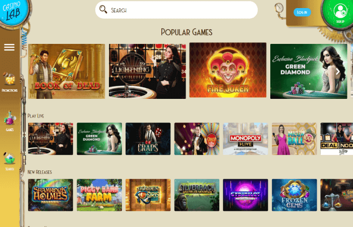 Casino Lab Popular Games