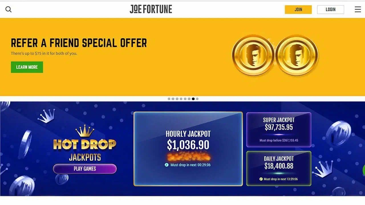 Joe Fortune bonusa kodi