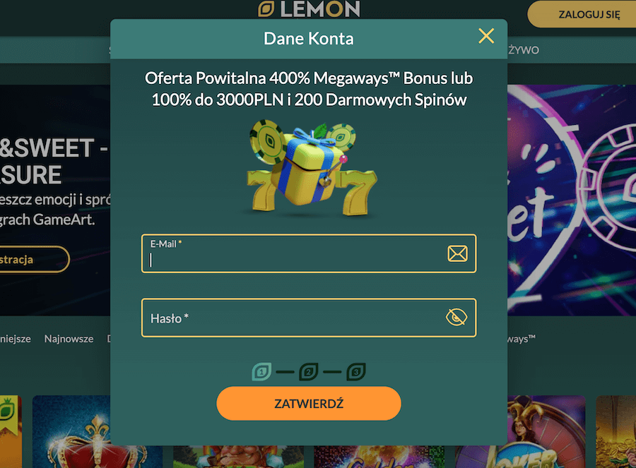 Lemon Регистрация на казино